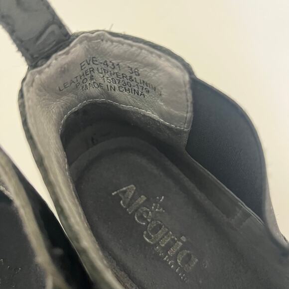 Alegria Eve-431 Paisley Women's 36 / US 6 Black Leather Comfort Boot - Picture 8 of 9